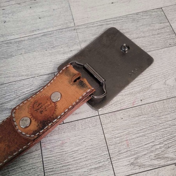 Men's Double J Saddlery Western Brown Leather Jack Daniel's Cowboy Belt Size 32 - Picture 4 of 5